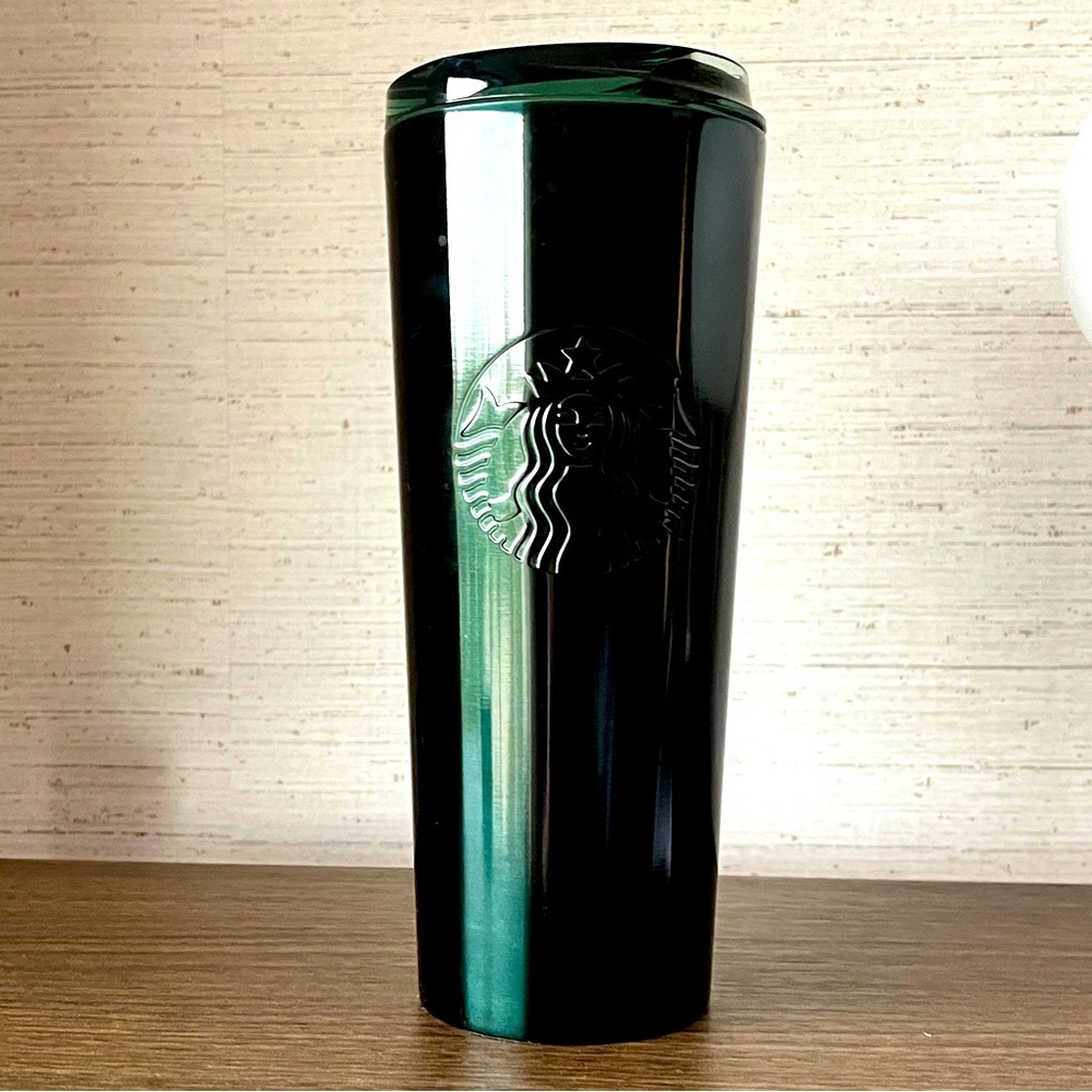 Starbucks Emerald Green Metal Coffee Mug Travel Tumbler Thermos Limited Edition